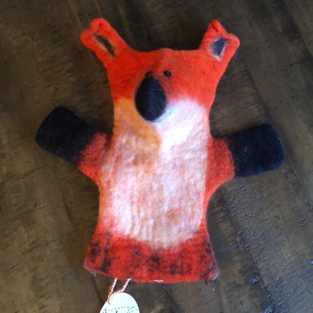 NWT Anthropologie Felt Fox Puppet Handmade